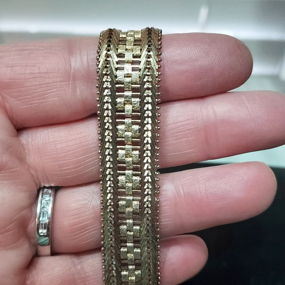 VTG WIDE Riccio Italy Designed 925 Sterling Silver Italian BRACELET by Milor - Picture 4 of 9